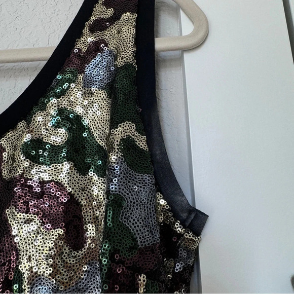 $1400 Chiara Boni La Petite Robe Scoop Neck Sequin Maxi Dress Gown Sz 10 - Picture 7 of 15